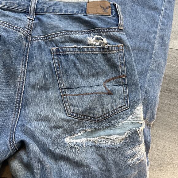 Women's American Eagle Vintage Hi Rise Jeans Sz 6 Regular Distressed Soft - Picture 6 of 6